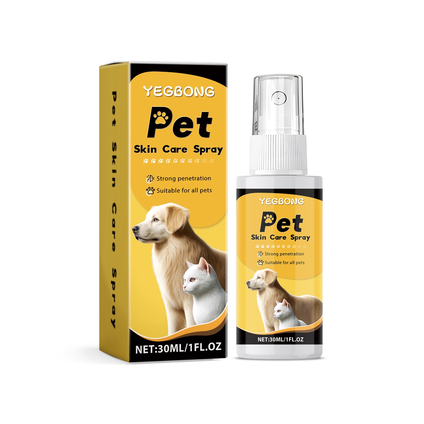 Yegbong Pet Skin Care Spray Gentle Care For Cats And Dogs' Skin Discomfort, Moisturizing Care Spray