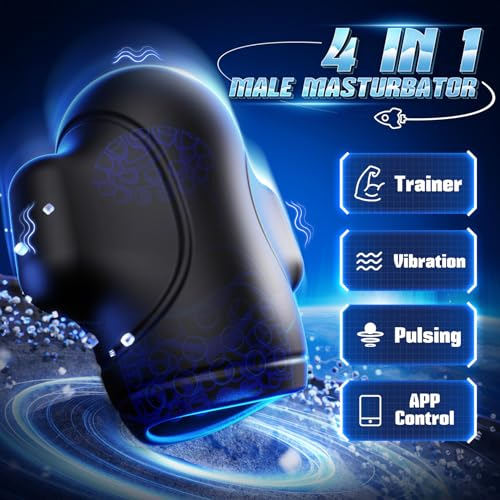 Smart APP Control Silicone Electric Masturbator - Men's Vibrating Massage Cup Adult Sex Toy For Training