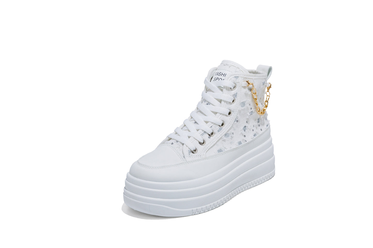 Denim Fashion Womens Casual Chain-Strap Shoes