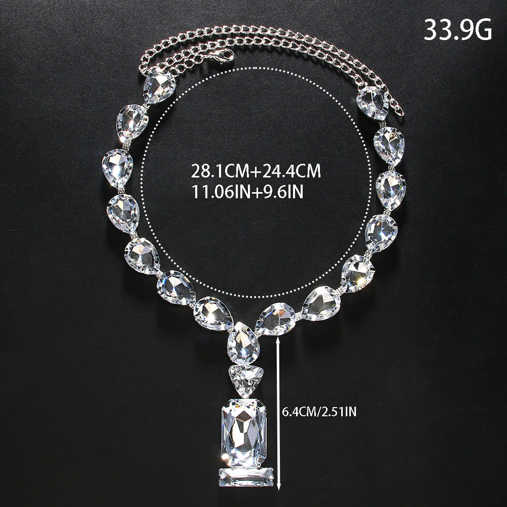 Water Drop Necklace Exaggerated Personalized Necklace Queen Accessories