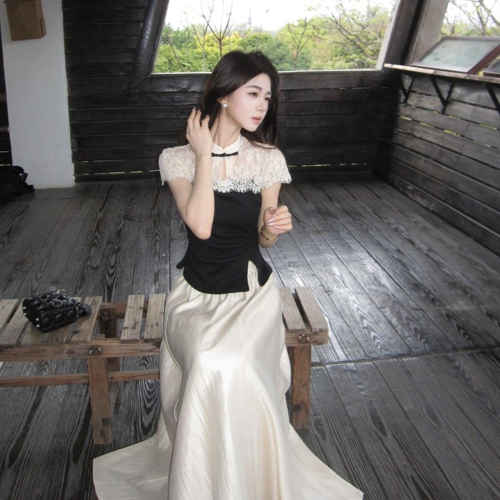 New Short-sleeve Top And Casual A-line Skirt Set