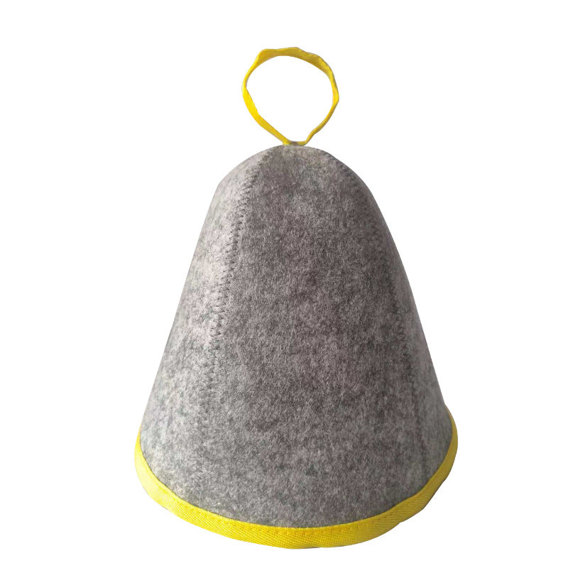 Factory Wholesale Colorful Edged New-style Sauna Hat Felt Bath Cap