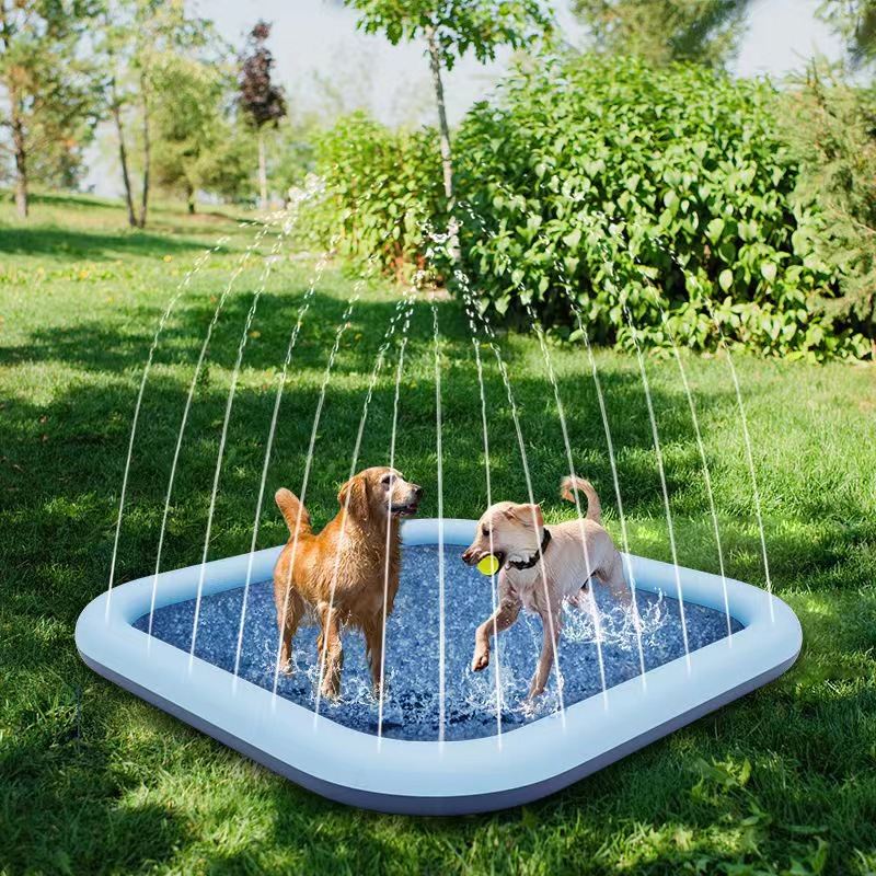 In-stock PVC Pet Water-spraying Mat Square Shape