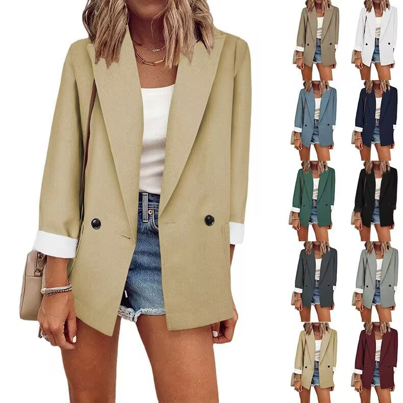 Fashionable New Fallwinter Solid-color Single-piece Blazer