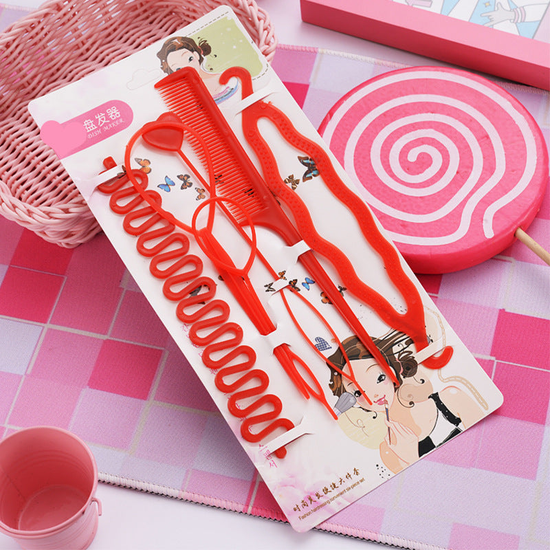 Styling Tool Six-Piece Set Lazy Bun Maker