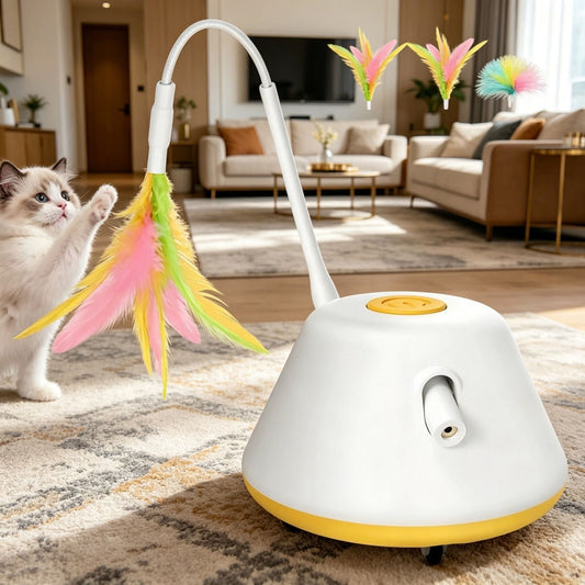Yellow Cat Entertainment Toy For Active Playtime—Party Accessory Set