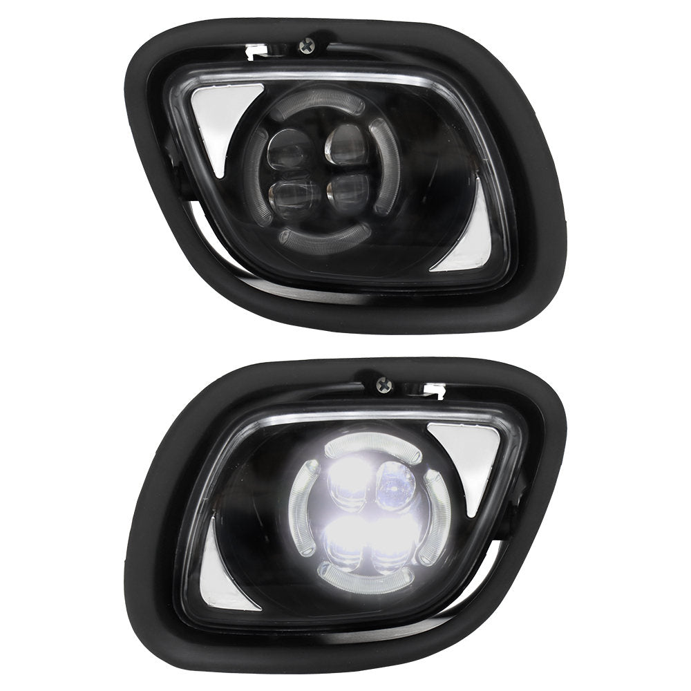 Black Fog Lights  Compatible With  2008-2016  Freightliner  Cascadia LED