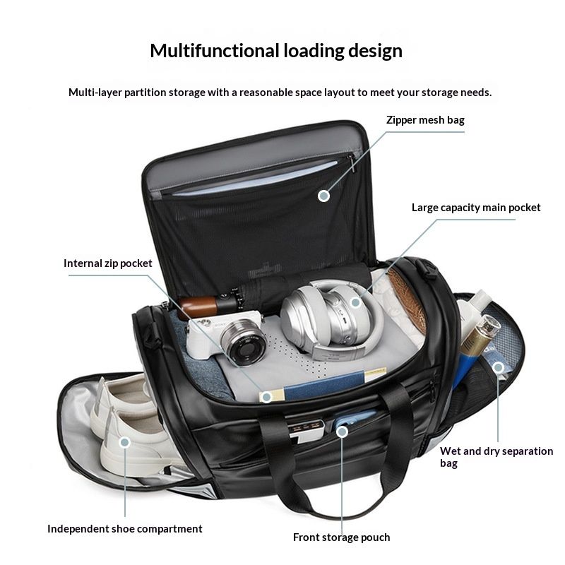 Men's Large-Capacity Multifunctional HandheldCrossbody Sports & Fitness Bag