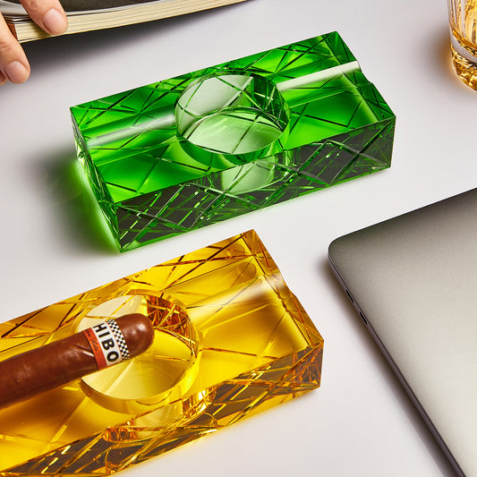 Creative K9 Crystal Glass Cigar-Specific Ashtray For Home Use