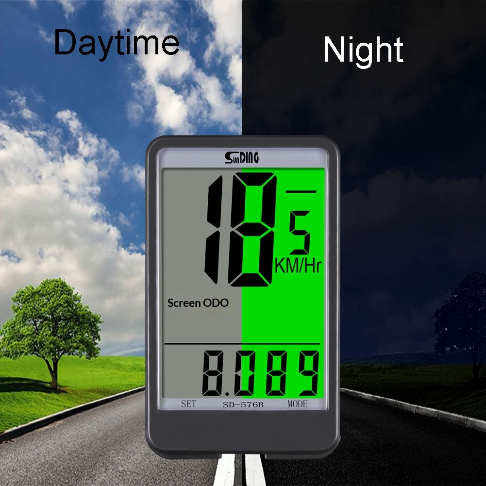Large-screen Highly Visible Bilingual Wired Bicycle Computer