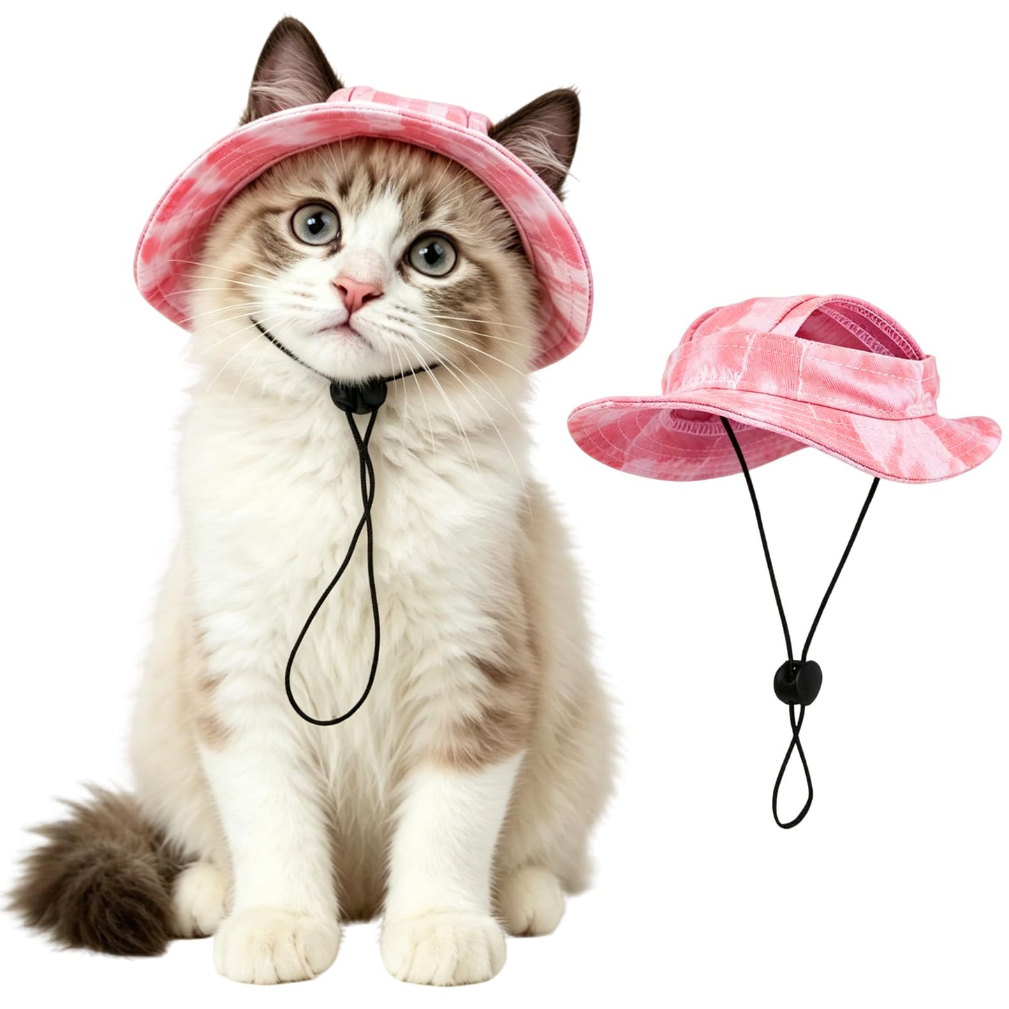 Cat Hats For Cats Only, Cat Sun Hat Sphynx Hat With Ear Hole Kitten Headwear Sun Sombrero Caps Summer Cat Cowboy Hats, Pet Chihuahua Sunscreen Baseball Outdoor Climbing Cap