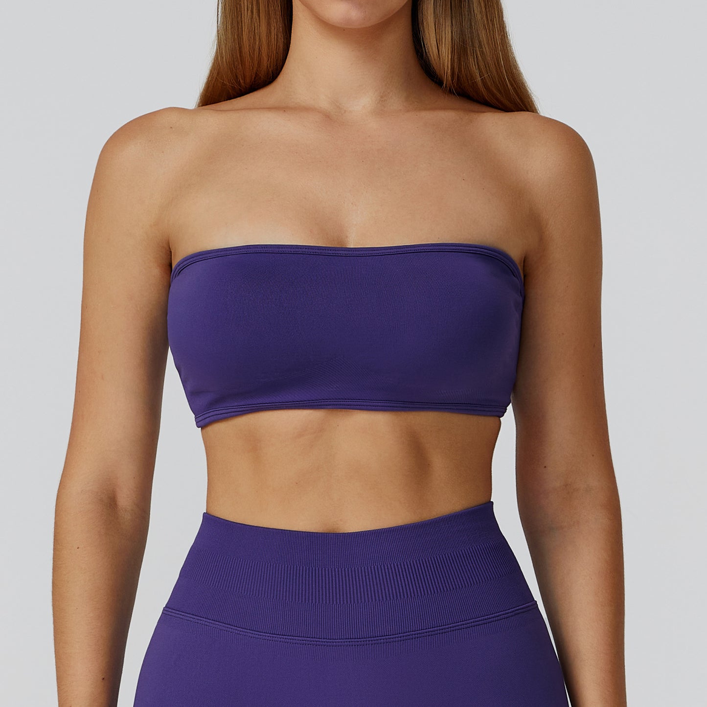 One Piece Tube Top Yoga Bra Hollow-out Beauty Back Running Sports Bra