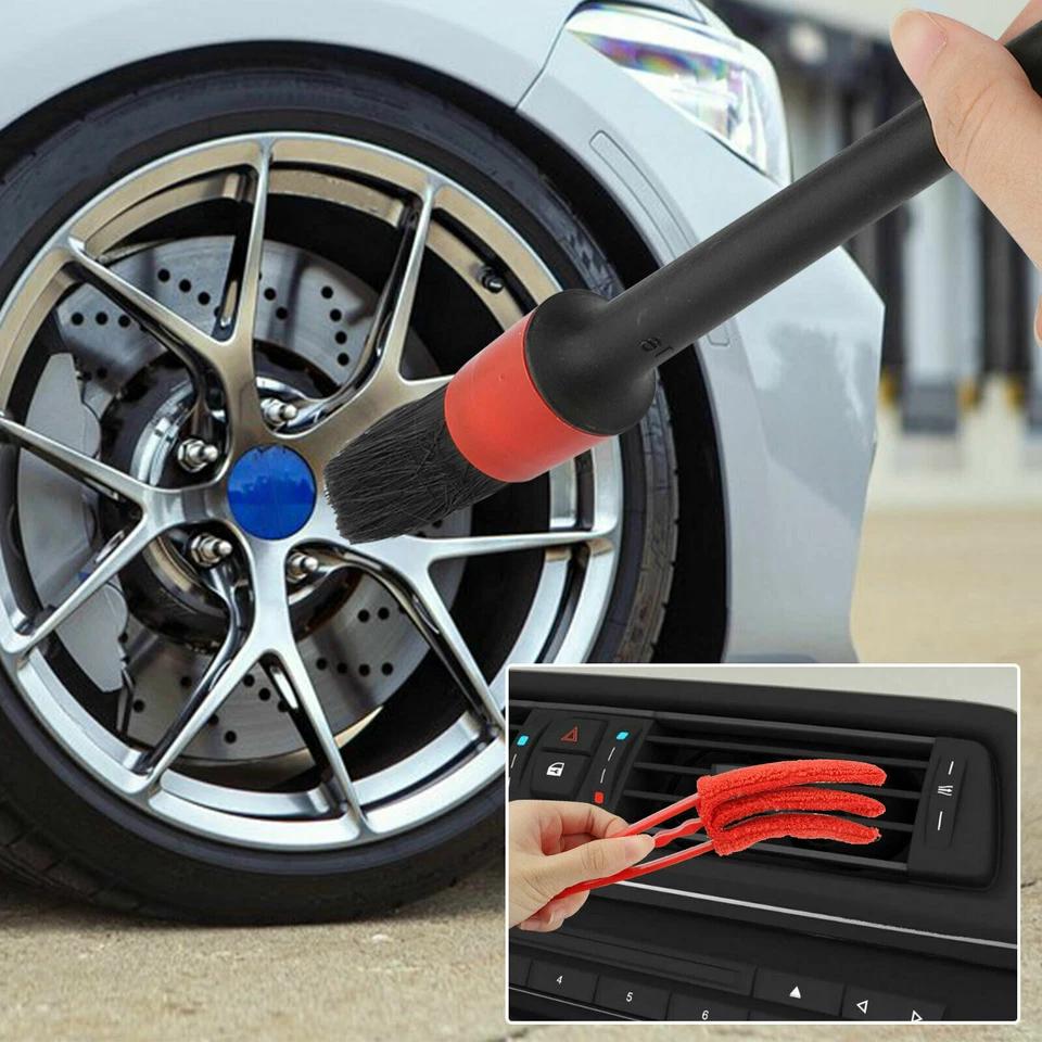 Support pan European shipping--Detailing Brush Set Power Scrubber Drill Brushes Car Polish Pads Car Cleaning Brush For Car Air Vents Rim Dirt Dust Clean Tools