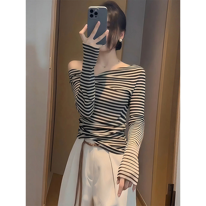 SpringAutumn New Korean-style Long-sleeve T-shirt For Women, Designer Style