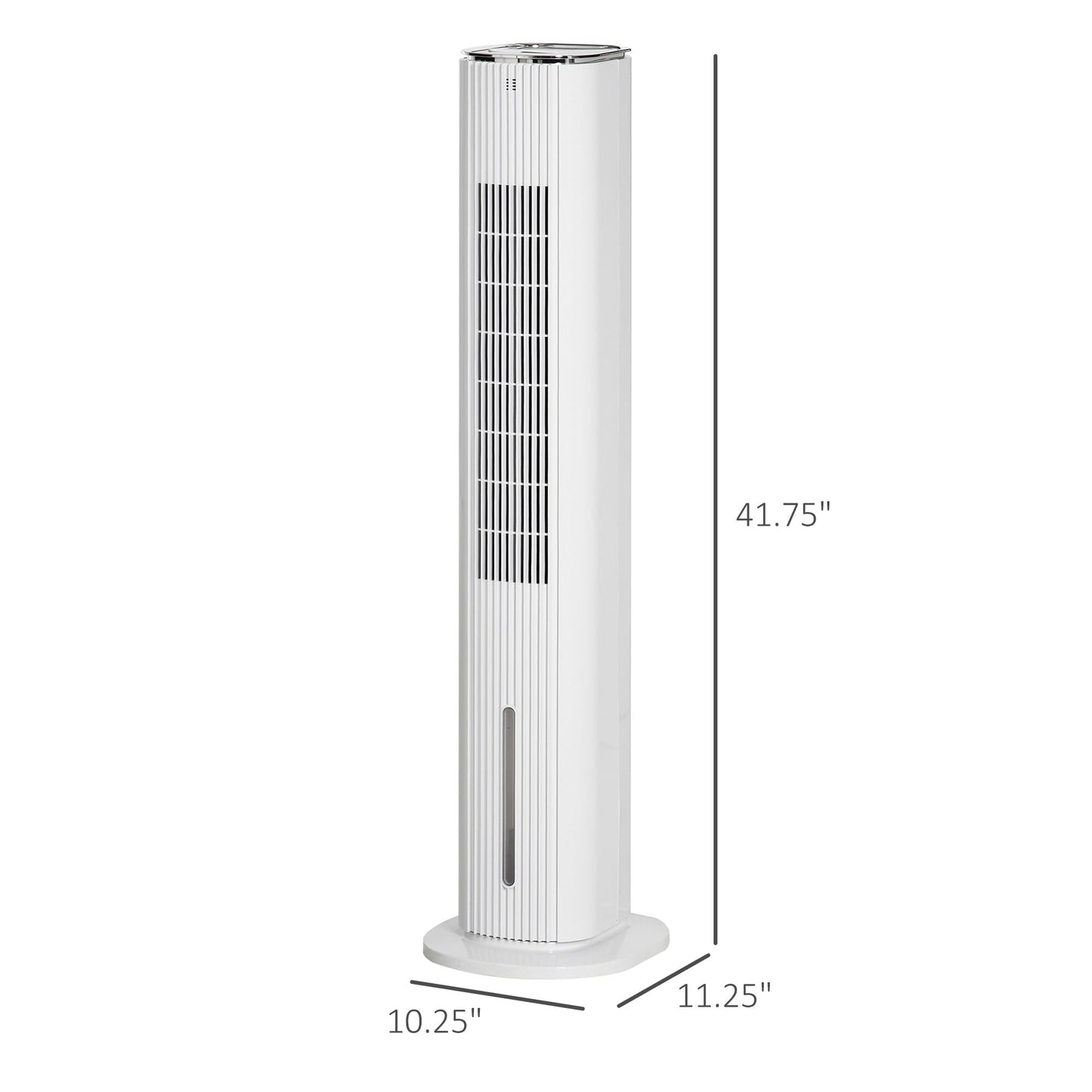 42" 3-In-1 Ice Cooling Fan with Humidifier, Evaporative Air Cooler with Water Tank, 3 Modes, 3 Speeds, 12H Timer, White