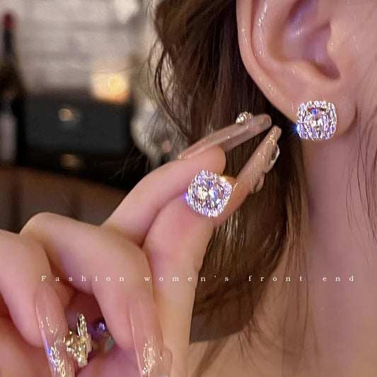 High End S925 Silver Pearl Stud Earrings Female Elegant Temperament Minimalist Fashion Jewelry