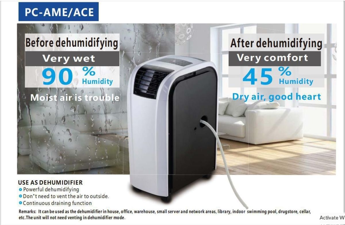 12000BTU Dual-Pipe Portable Air Conditioner, No Outdoor Unit, Cooling And Heating All-in-One Unit, Installation-Free, Small European Style Air Conditioner