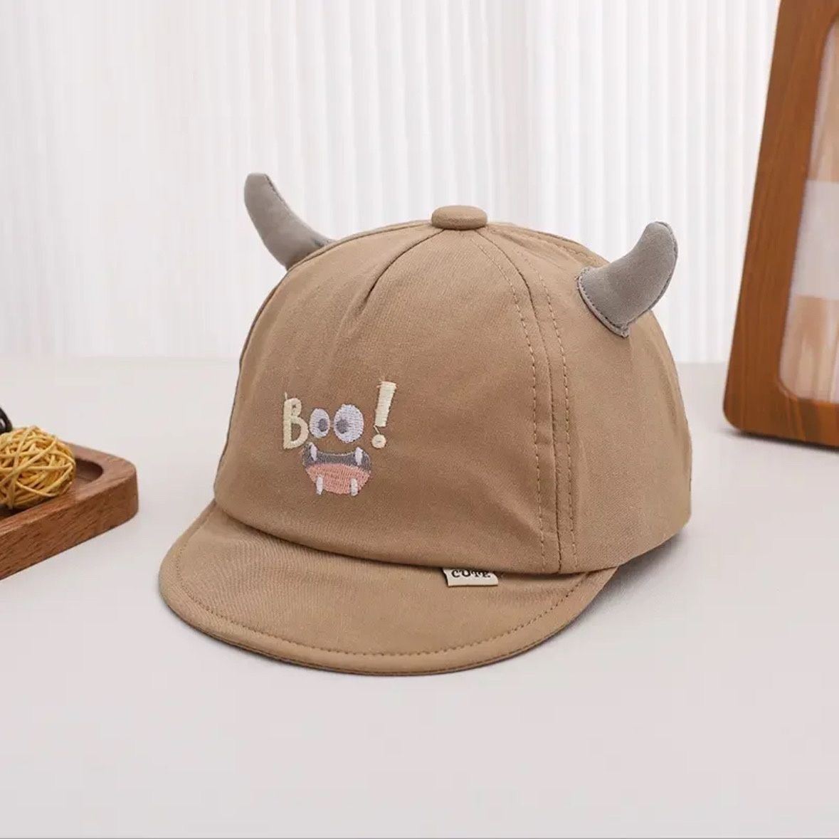 Fashionable Embroidered Baby Cotton Soft-brimmed Flat-peak Cap, Casual And Versatile Sun Hat Suitable For Outdoor Wear
