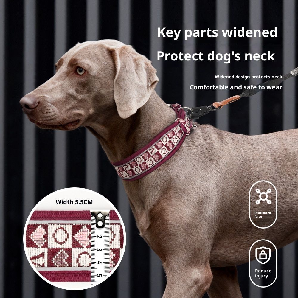 Retro-style Breathable Pet Collar With A Pin Buckle