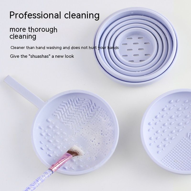 Silicone Washing Cup Makeup Foldable And Portable Beauty Tools Cleaning Device
