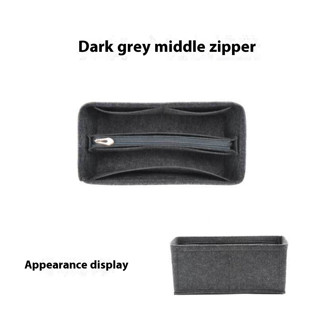 Felt Makeup Storage Bag With Support Lining Bag