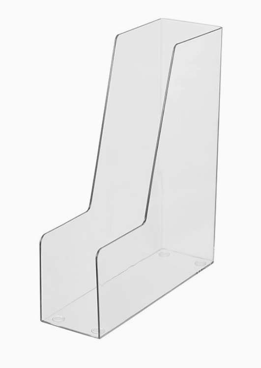 Non-slip vertical bookstand-transparent-PET-1 piece