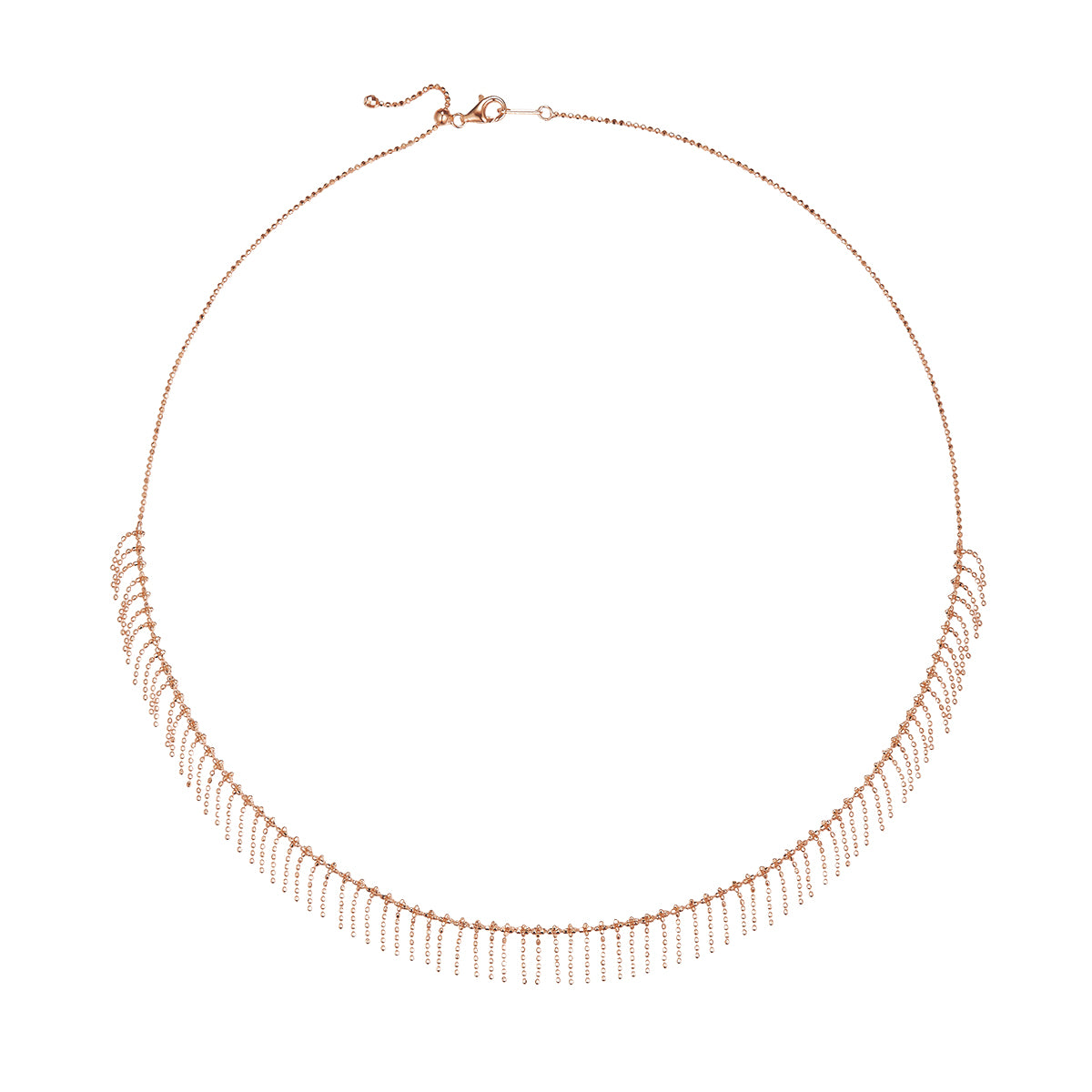S925 Sterling Silver Tassel Necklace For Women 45cm Adjustable 3.9g Lightweight 10.5mm Wide Platinum Gold Rose Gold Plated Gift Box