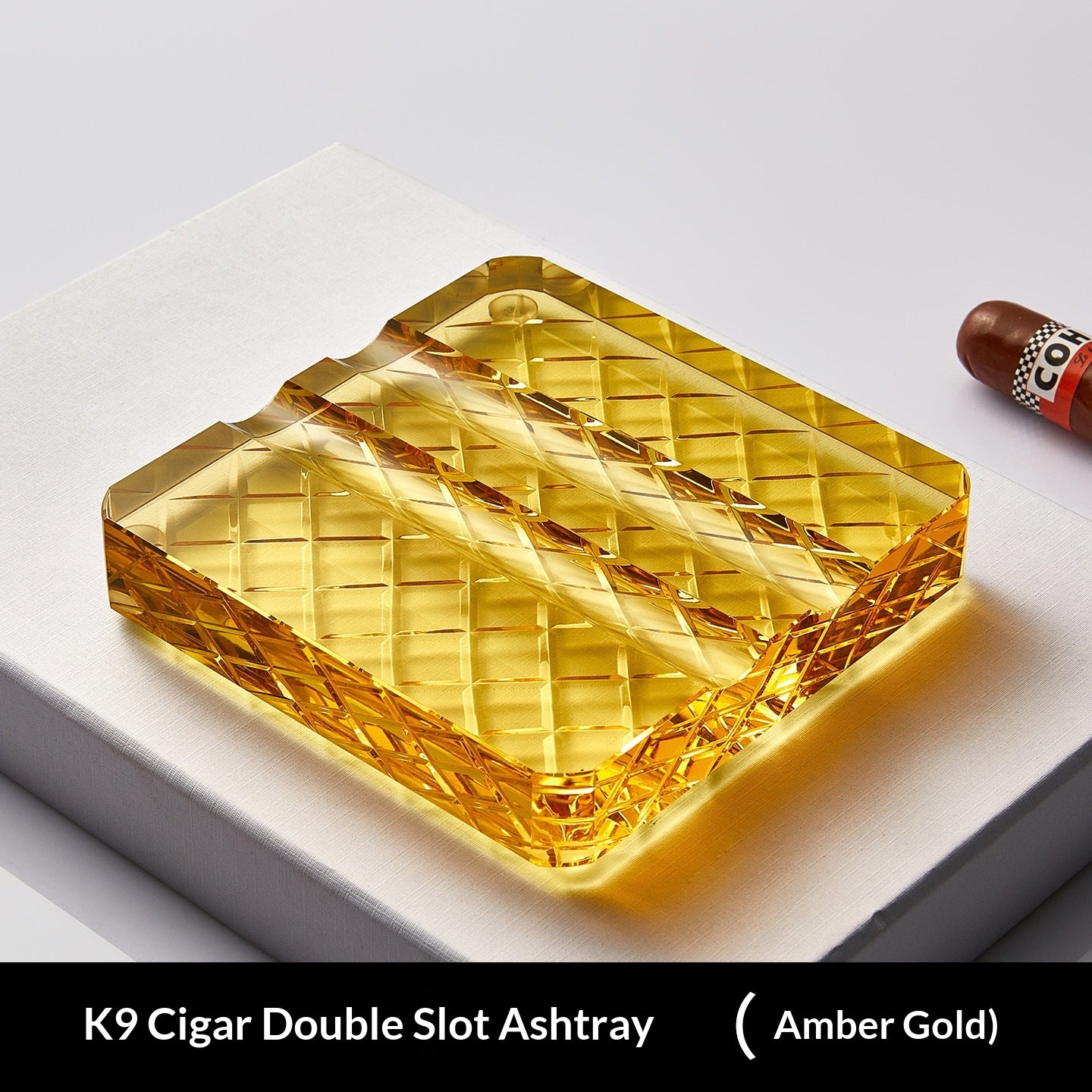 Creative K9 Crystal Glass Cigar-Specific Ashtray For Home Use