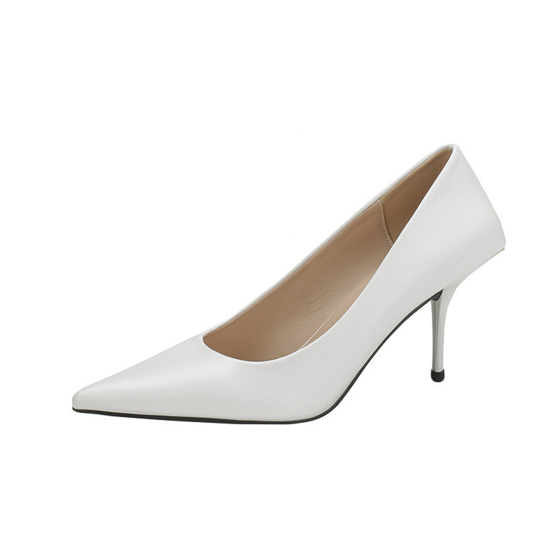 Womens Stiletto-heel Pointed-toe Low-cut Office Pumps