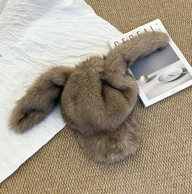 Korean-style Sweet And Cute Bunny-ear Plush Hat
