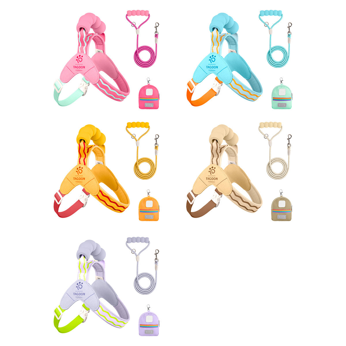 Dopamine-hued Convenient Pet Harness