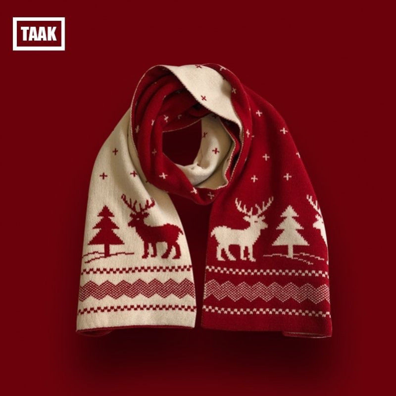 Scarf Women Autumn Winter Korean Version Solid Color Knitted Wool