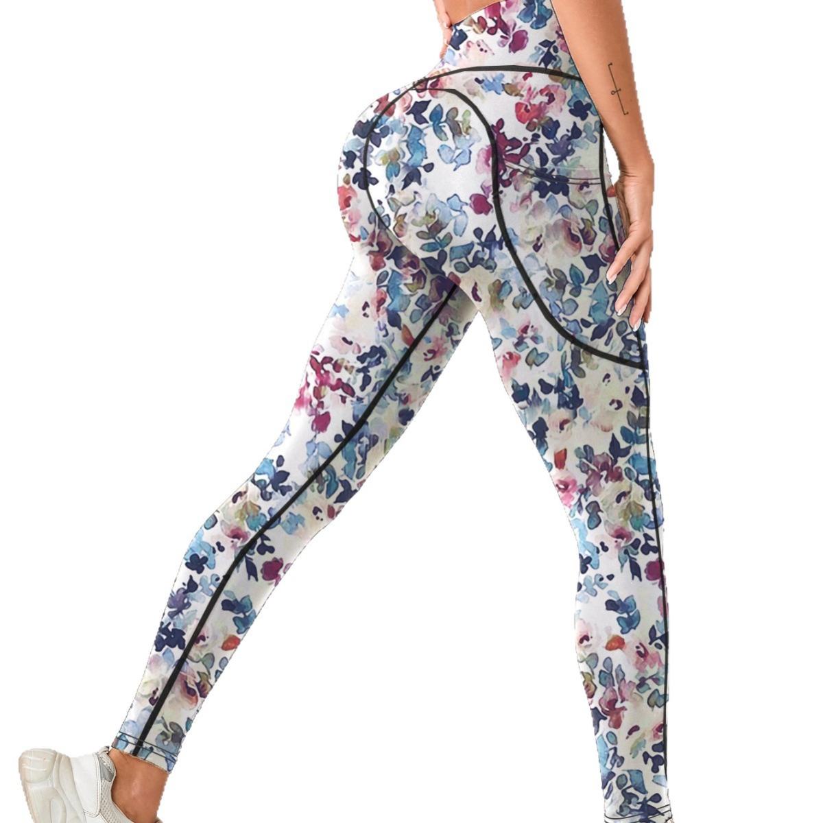 Yoga Fitness Pants Butt-Lifting High-Waisted Tummy-Control Womens Outdoor Workout Pants