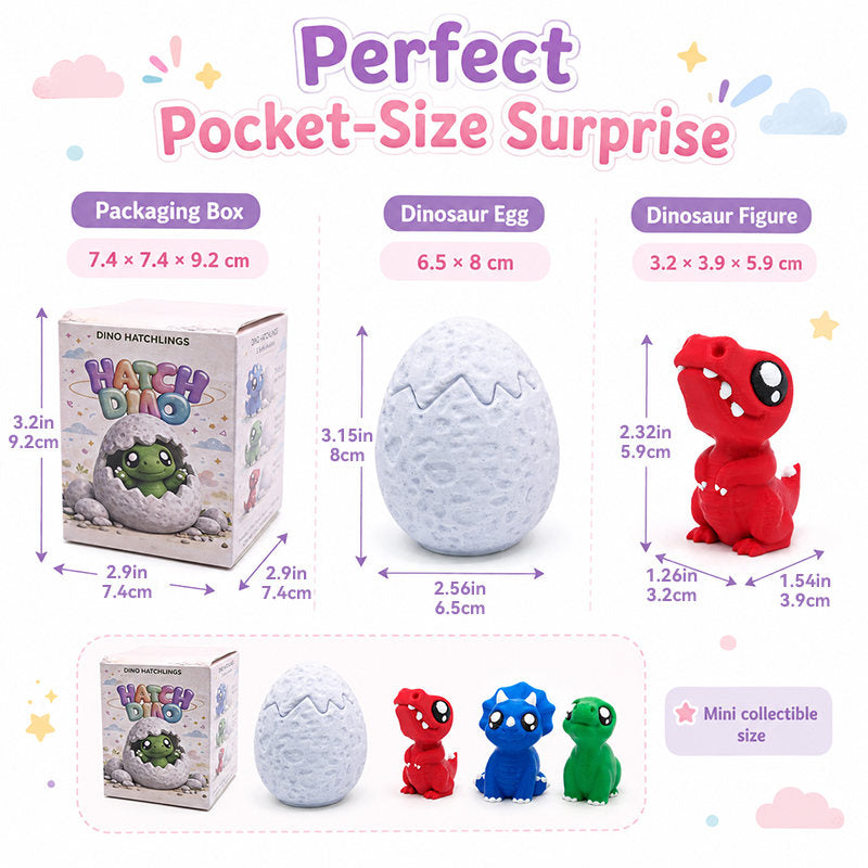 3D Printed Dino Hatchlings Blind Box, Mystery Dinosaur Egg Collectible Figurine, Mini Cute Dinosaur Toy Ornament, Surprise Gift For Kids & Collectors