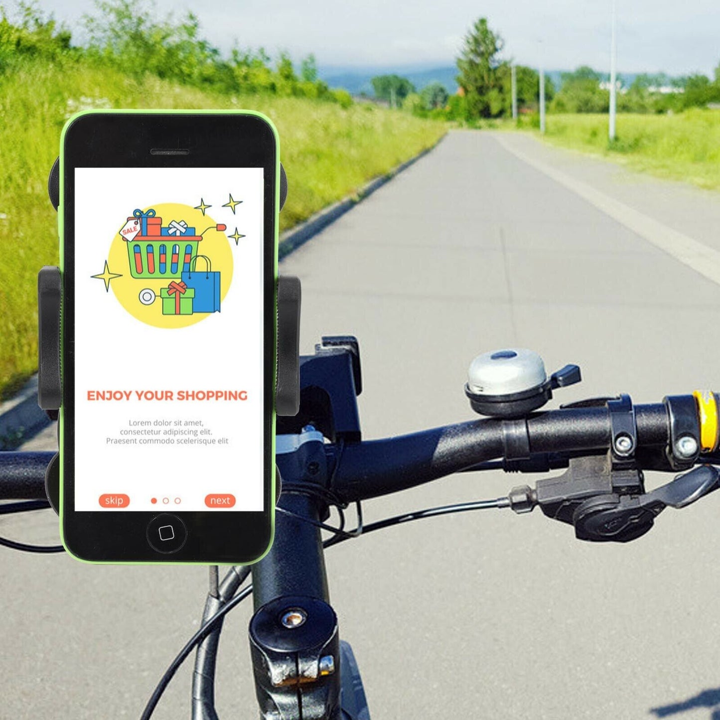 360Motorcycle Bike Bicycle Handlebar Mount Holder For Mobile Phone GPS AU