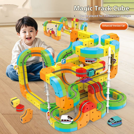 Children's Educational Track Cube Building Blocks Toys