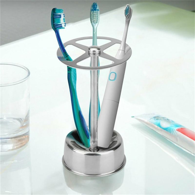 Ins Makeup Brush Storage Rack Stainless Steel Toothbrush Holder Storage Rack