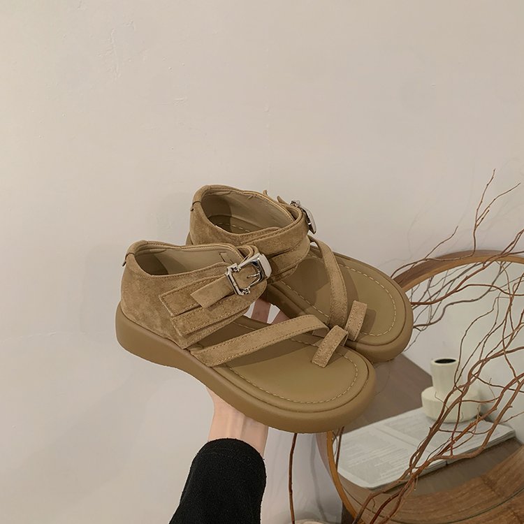 Niche Fashion Retro Thick Soled Roman Sandals For Women's New Fashion Sandals