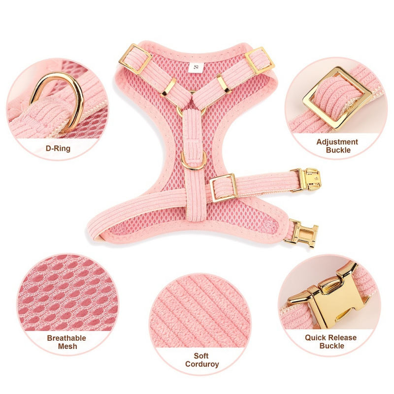 Creative Solid Color Harness Bow Pet Vest