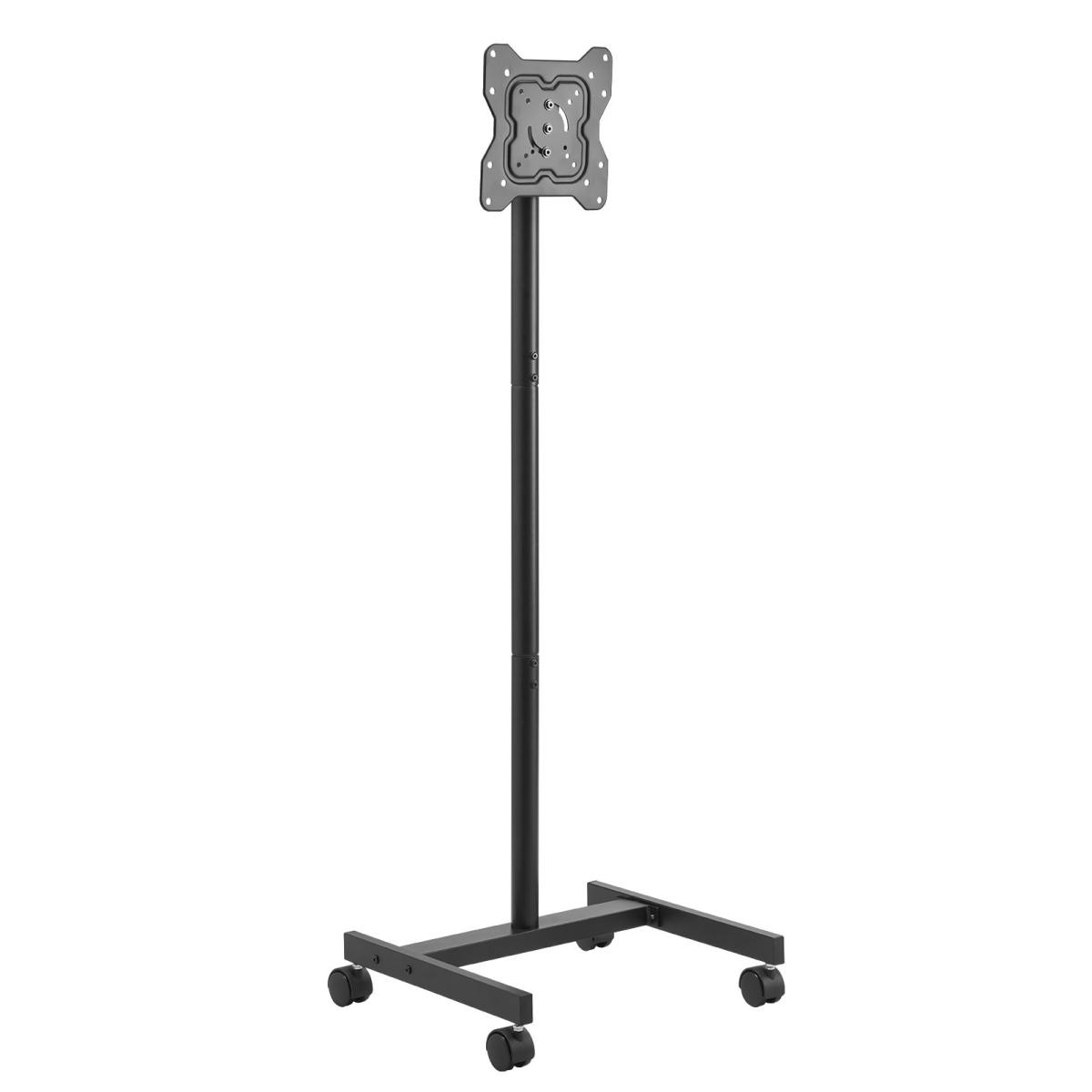 Rolling TV Stand, Mobile TV Cart For 17-55 Inch Screens, Portrait To Landscape, Portable TV Stand With Wheels Holds Up To 44 Lbs For Living Room, Bedroom, Office, Outdoor, Max VESA 200x200mm