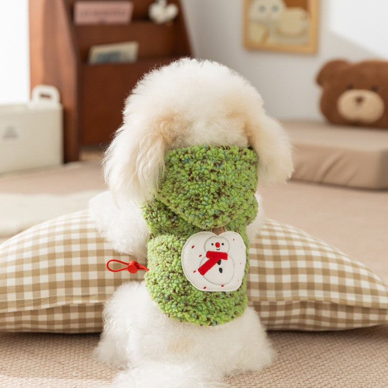Autumn And Winter Korean Version New Dog Cute Cartoon Little Bear Sportswear And Cat Teddy Pet Clothing