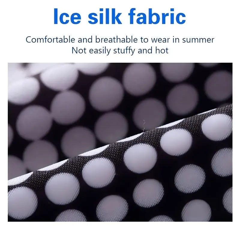 1 Set UV Resistant Ice Silk Cooling Sleeves And Face Mask Scarf
