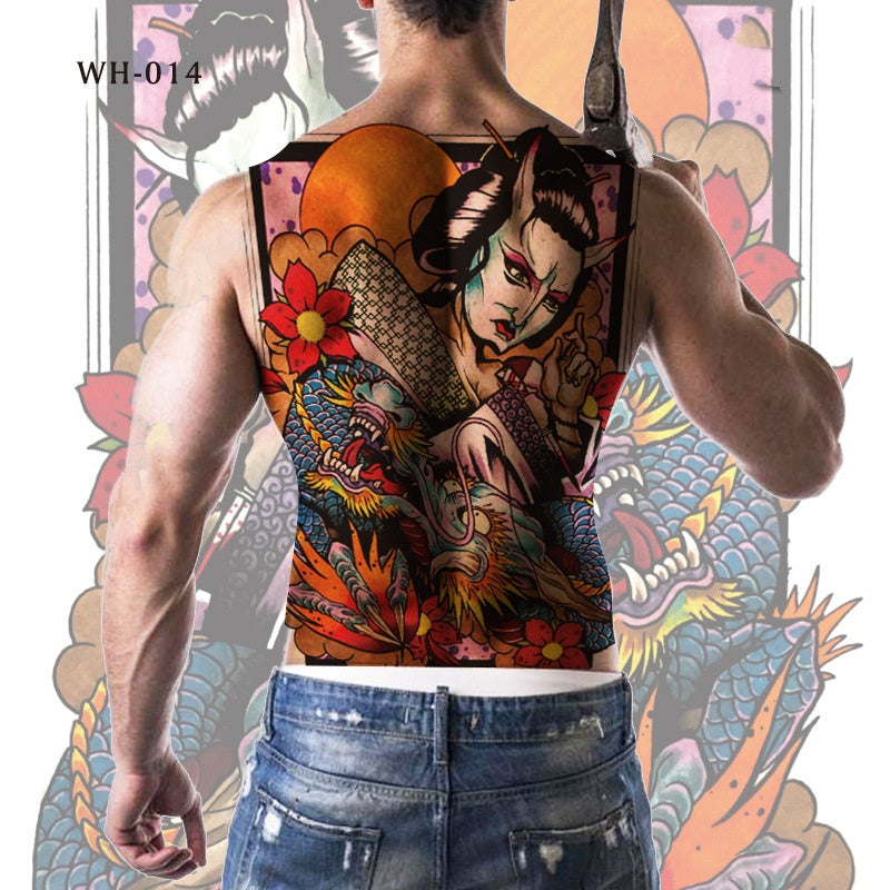 Tiger And Beauty Tattoo Stickers For Men And Women