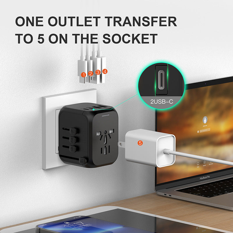 Travel Charger TypeC Socket Self-restoring Fuse Multifunctional Charging Set