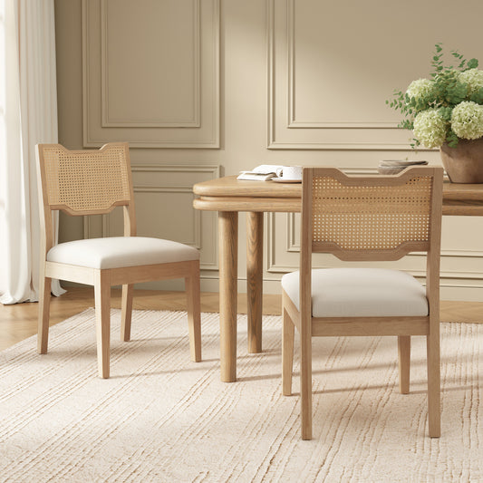 28  Farmhouse Barstools Set Of 2,Upholstered Armless Iron Counter Stools With Natural Rattan Backrest For Kitchen Dining Island Table,Walnut Beige