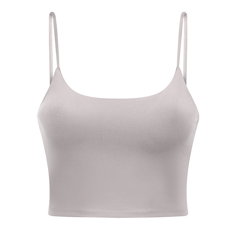 Push Up Shockproof Beauty Back Strap Sports Fitness Yoga Top With Chest Pad