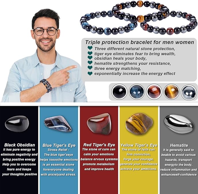 Natural Stone Twelve Zodiac Elastic Bracelet For Men And Women, Zodiac Signs, Obsidian Beads, Couple Fashion Bracelet Accessories