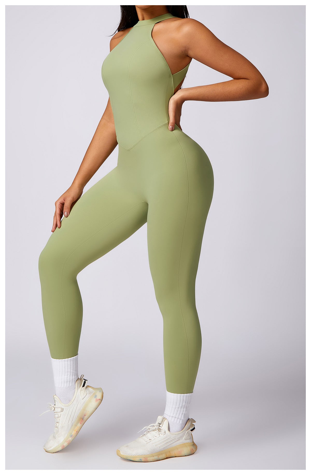 Beauty Back Yoga Jumpsuit Women's Outdoor Running Tight Sports Quick-drying Workout Clothes