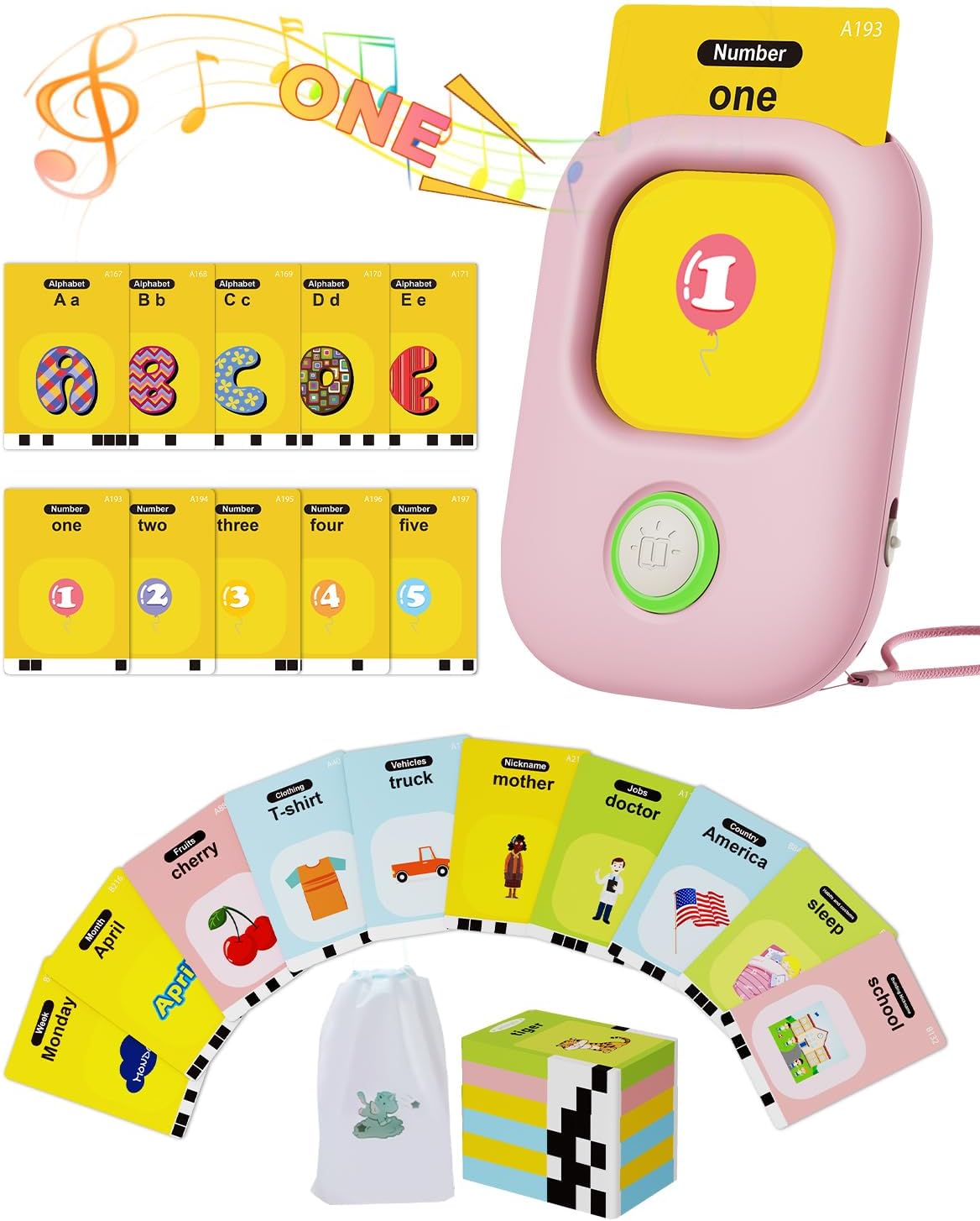 Talking Flash Cards,Kids Toddler Flash Cards With 448 Sight Words,Montessori Toys,Autism Sensory Toys,Speech Therapy Toys,Learning Educational Gifts For Age 1 2 3 4 5 Years Old Boys And Girls