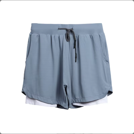 Gym Clothing Men Quick Dry 2 In 1 Gym Shorts Men Polyester Spandex Breathable Shorts Men Liner Running Fitness Shorts